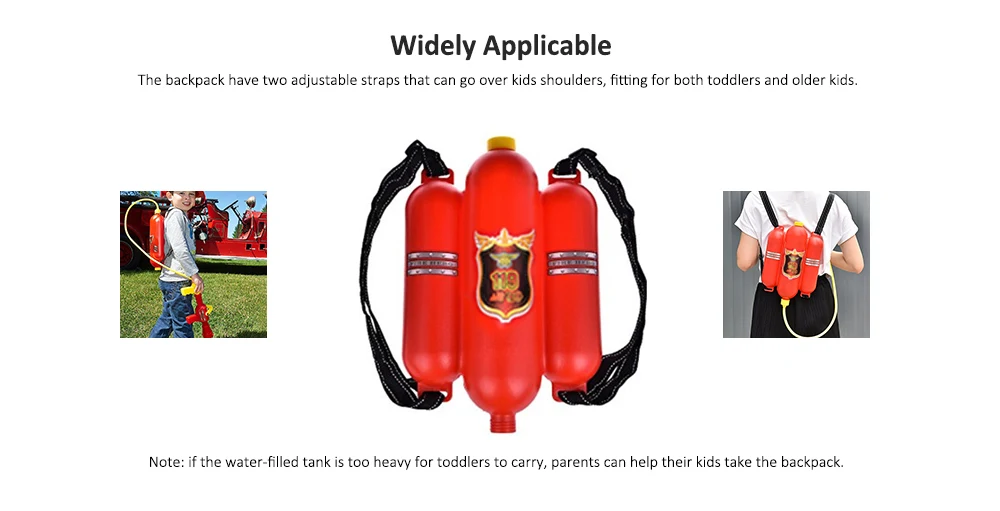 Fireman Backpack Water Gun Nozzle Summer Fun Toys for Garden / Beach / Yard / Pool
