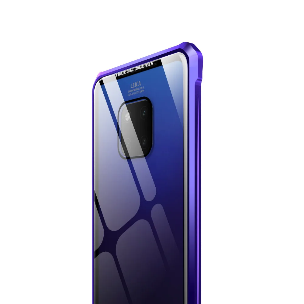 Nohon чехол с металлической рамкой для huawei mate 20 Pro, прозрачная задняя крышка из закаленного стекла для huawei mate 20 X mate 20 Lite, алюминиевый бампер