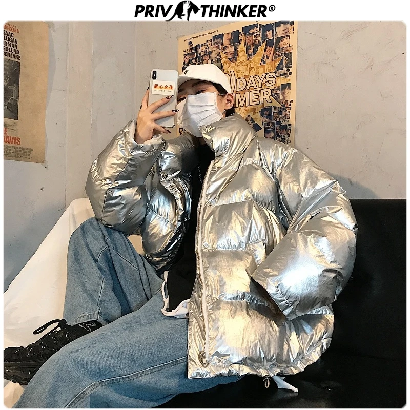 Privathinker короткие зимние куртки с пузырьками для мужчин и женщин, утолщенное теплое мужское пальто, парка, повседневная мужская одежда в стиле хип-хоп, верхняя одежда, Новинка