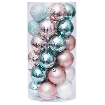 

30Pcs Hot Christmas Balls Christmas Decorations for Home Rose Gold Colored Set Christmas Tree Pendant