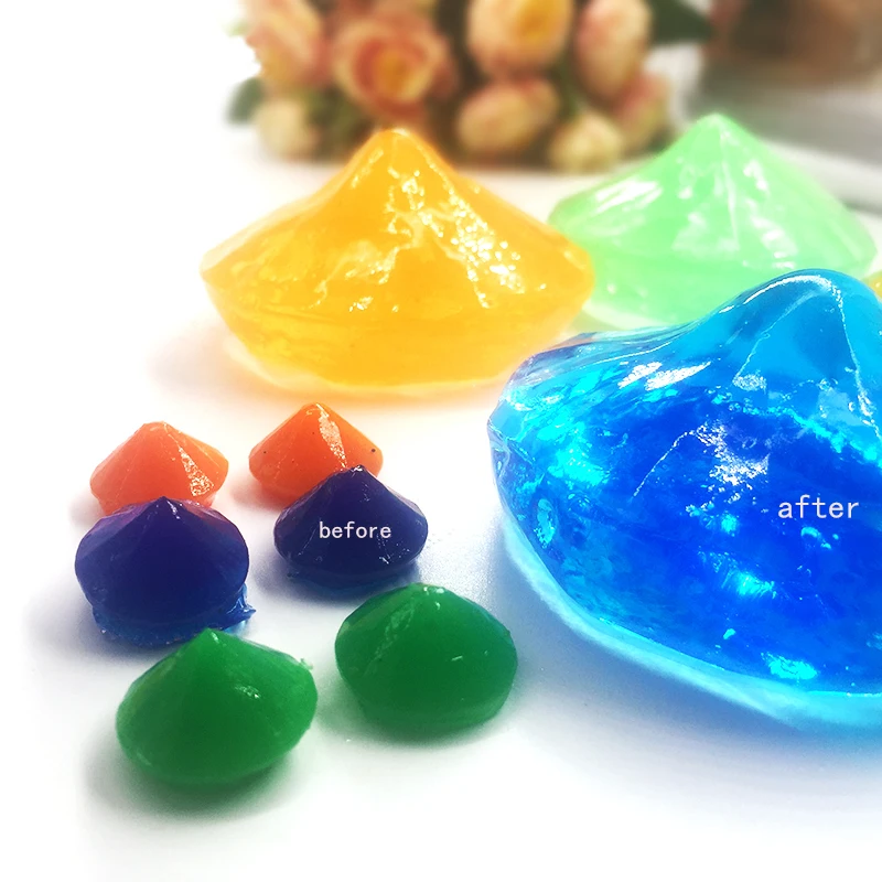 50pcs/lot Crystal Soil Water Beads Hydrogel Balls Growing Gel Ball