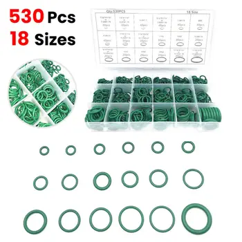 

Auto Tool O-Ring Washer Seal Kit A/C System High quality Green 530 Pcs