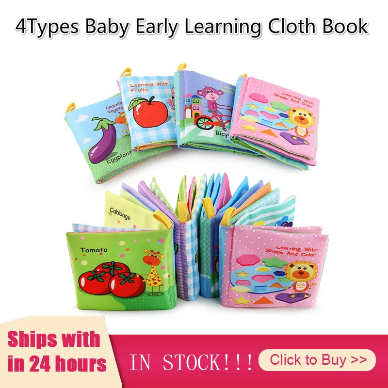 

Kids Books Baby Early Learning Tearing Tail Cloth Book Parent-child Interactive Educational Toys Paper Puzzle 0 12 Months Toy