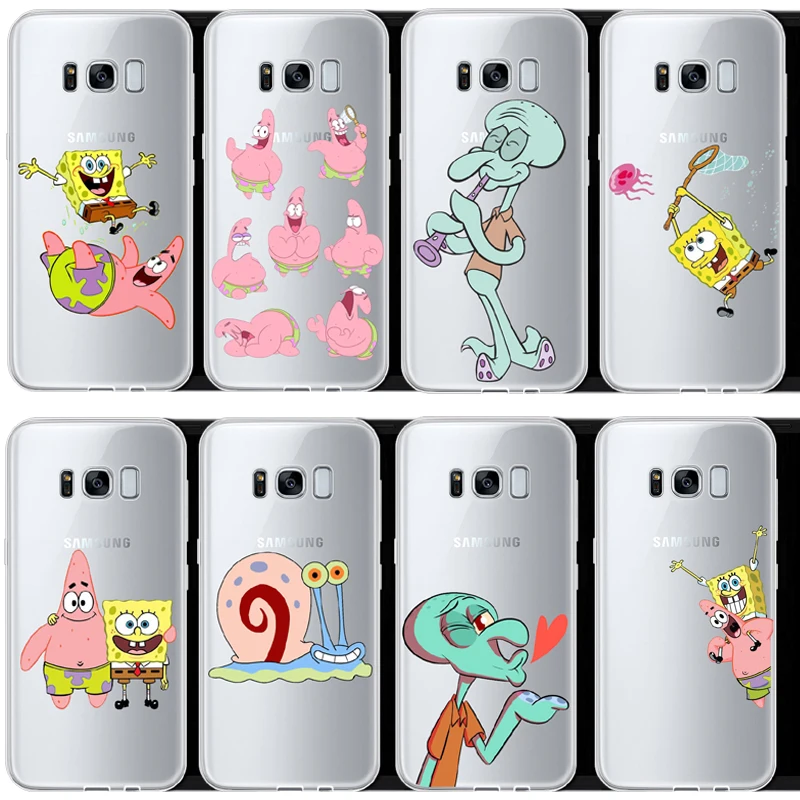 Губка Боб Квадратные Штаны мягкий прозрачный чехол для телефона Fundas Coque samsung 2017A5