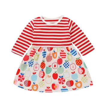 

Children's fruit stripe clothes Cute Korean version wild clothes children's wear Creative design Best gift for kids
