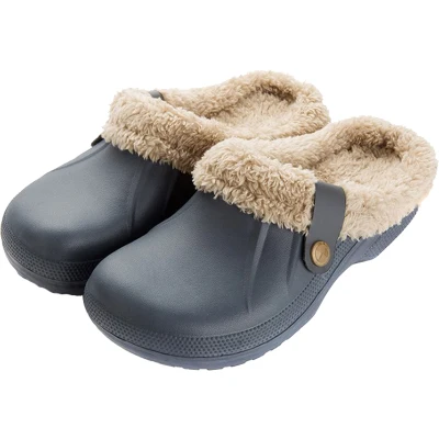 Lizeruee/зимние тапочки; домашняя мягкая обувь; повседневные Крокус-сабо с меховой флисовой подкладкой; Домашние женские сандалии; тапочки; CS476
