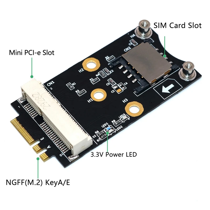 Mini PCI E к M.2(NGFF) ключ A/E адаптер с слотом для sim карты WiFi/WWAN/LTE модуля|Смарт-гаджеты| |