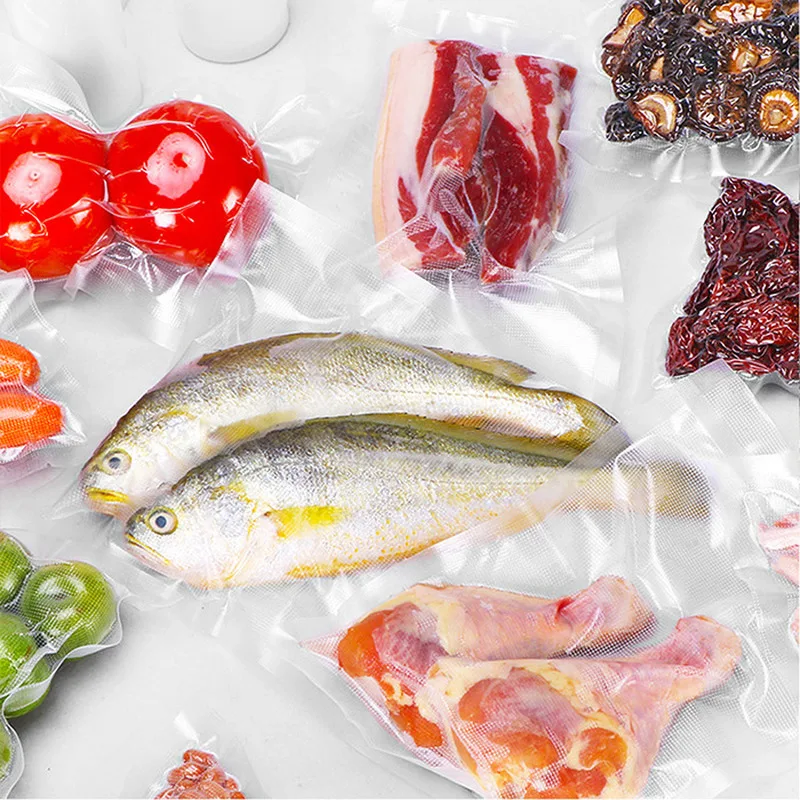 Texture Antiskid Cold Storage Vacuum Seal Packaging Machine for Keep Food Fresh Sealing Packer Storage Bags 100PCS/lot