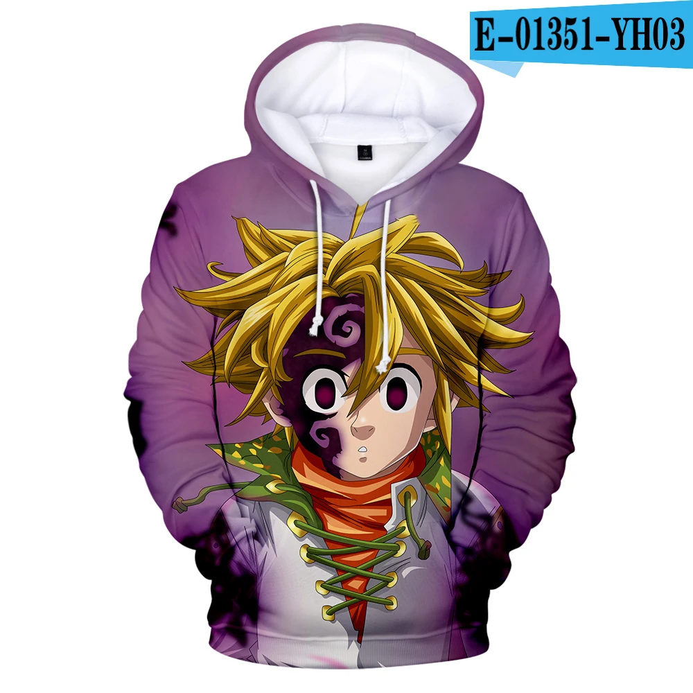 3D Худи комикс The Seven Deadly Sins melidas 3D мужские худи толстовки Mannen модный теплый пуловер Harajuku top - Цвет: 3D