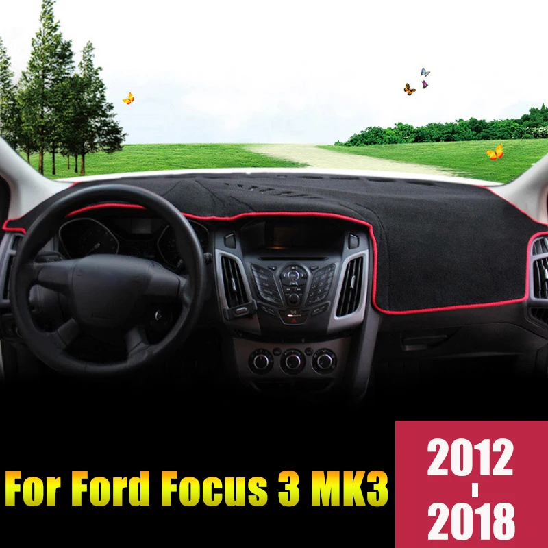 Коврики для приборной панели автомобиля Ford Focus 3 MK3 2012 2014 2015 2016 2017 2018 LHD избегайте