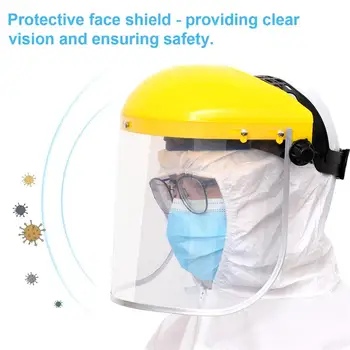

1Pcs Strong Splash Proof PVC Durable Face Screen Safety Mask for Grass Cutting Branch Pruning Farm Work 40*30cm