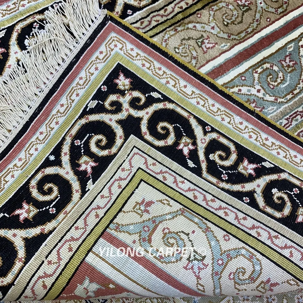 Yilong 2'x3' ручной персидский ковер с красной полоской, шелковый ковер(HF136B