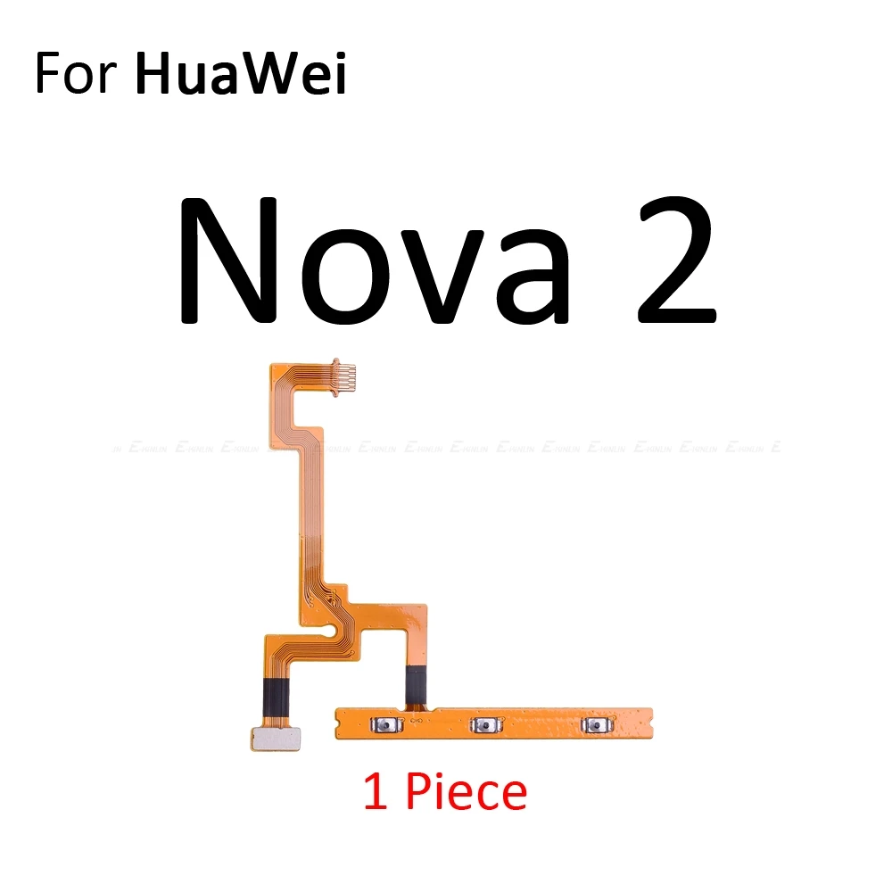 For Nova 2 Кнопка включения и выключения питания гибкий кабель лента для Nova 5i 5 Pro 4e 4 3 3i 3e 2 2S 2i Plus Lite Young Бесшумная клавиша громкости - Цвет: For Nova 2