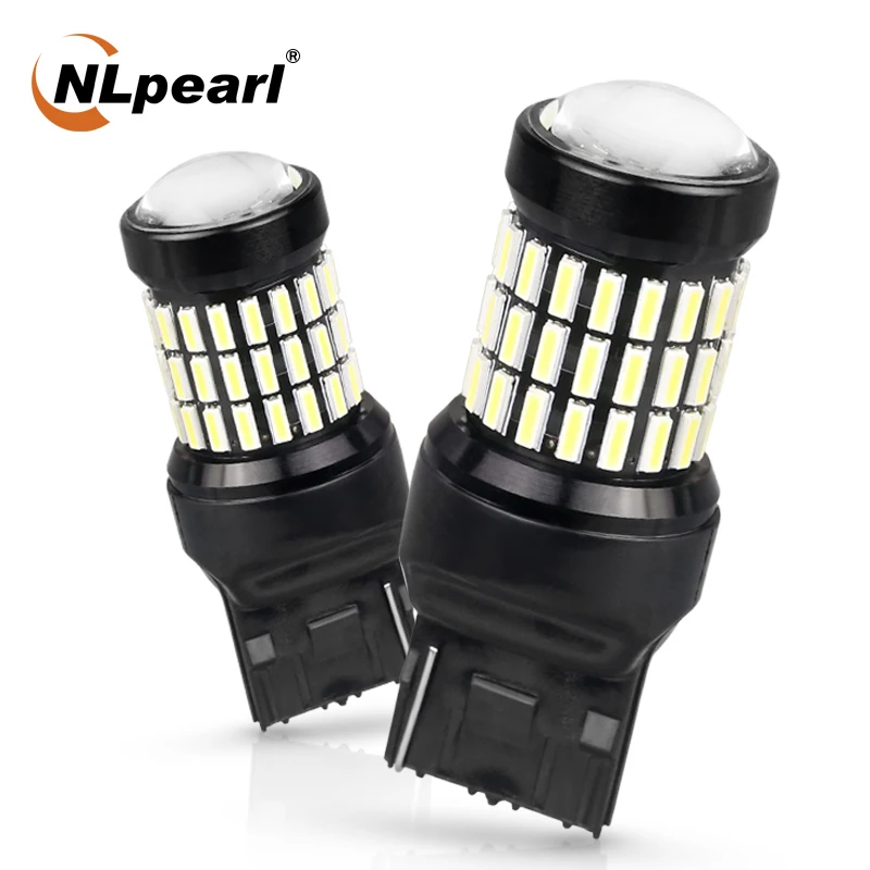 Сигнальная лампа NLpearl 2x7440 Led W21W T20 7443 светодиодная 60SMD 4014 чипы Canbus автомобильные