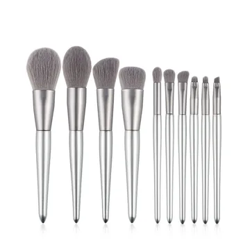 

ANMOR 10Pcs Makeup Brushes Set Powder Eyeshadow Make Up Brush Kit Soft Synthetic Hair Wood Handle Cosmetic Tool