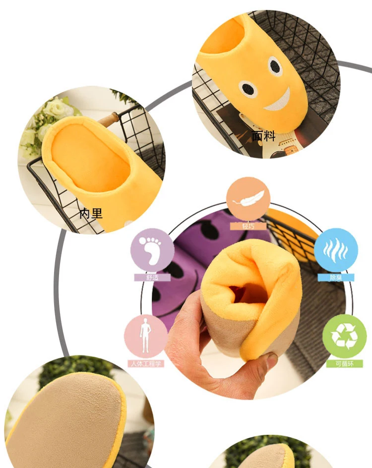 Indoor Warm Women Slippers Cute Soft Bottom Cartoon Winter Shoes Woman House Floor Slipper Warm Plush Girls Home Slides