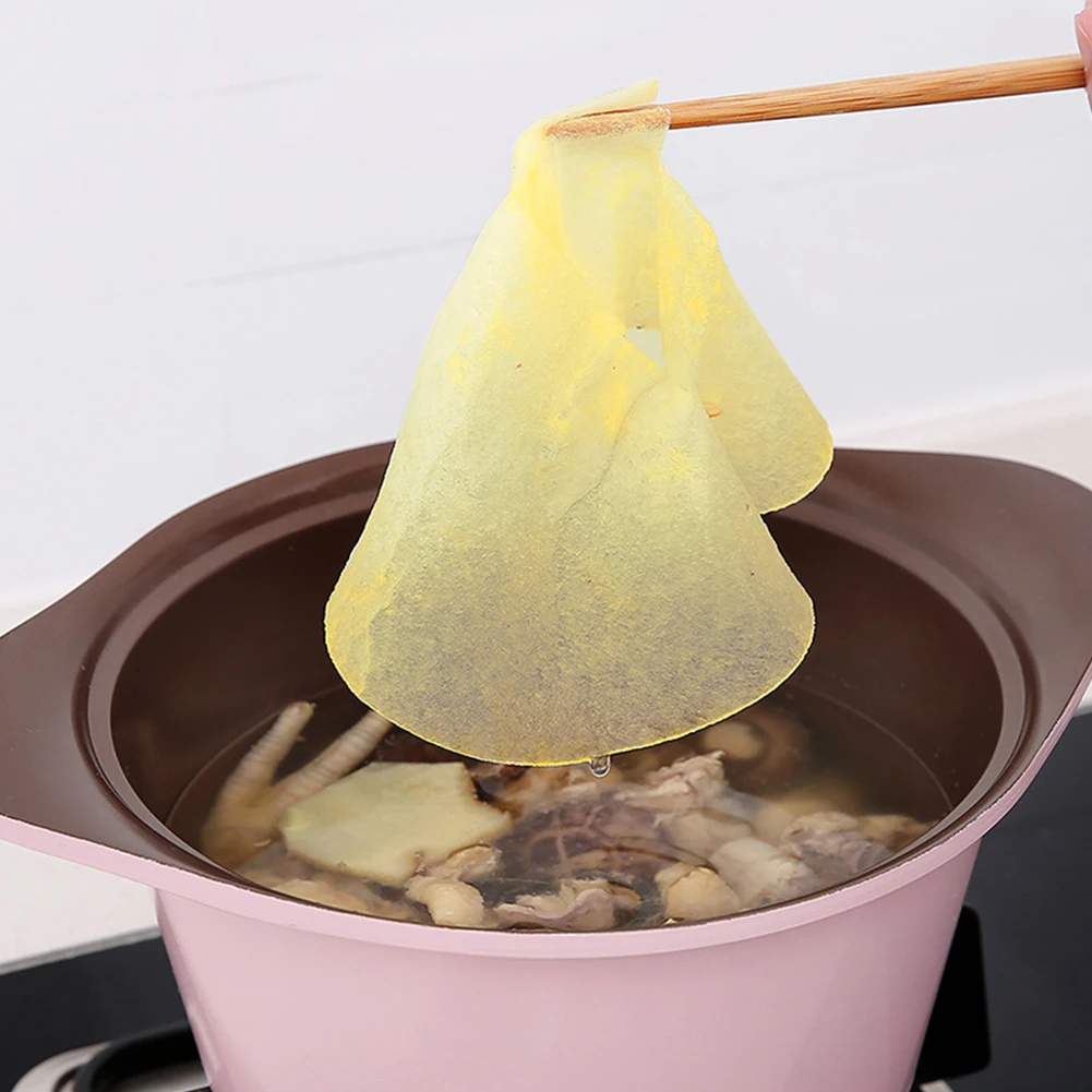 12pcs Round Filter Healthy Make Soup Oil Absorbing Paper Home Restaurant Tool Kitchen Food Professional Floating Foam Disposable