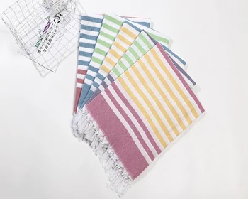 

Striped Cotton Turkish Sports Bath Towel Travel Gym Camping Picnic Bath Face Towels Sauna Beach Gym Pool Blanket 100x180cm