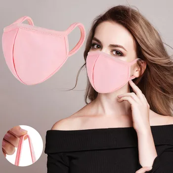 

4PCS Cotton Mouth Face Masks Windproof Mouth Cover for Men and Women Pink Mouth Caps Face Shield Masques Mascarillas Respirator