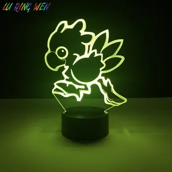 

Kids Led Nigh Light Chocobo Final Fantasy Nightlight for Child Room Decor Light Boys Best Gift Flightless Bird 3d Led Night Lamp