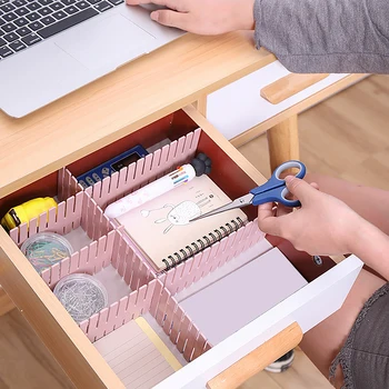 

4PCS DDIY Grid Drawer Separator Divider Household Necessities For Underwear Socks Clapboard Partition Storage Organizer