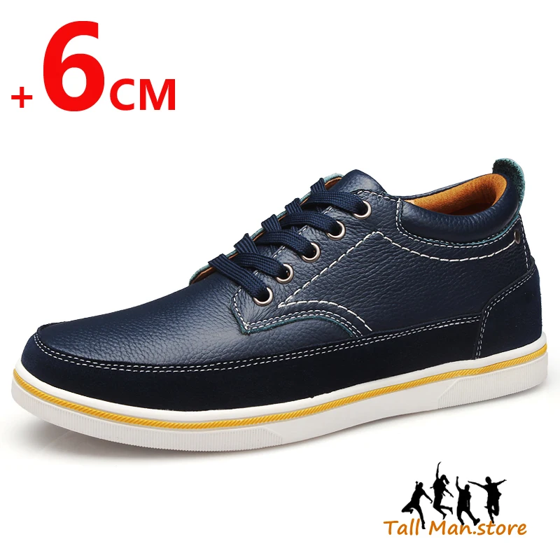 Sneakers Men Elevator Shoes Height Increase Insoles 6CM Tall Man Formal Heightening | Обувь