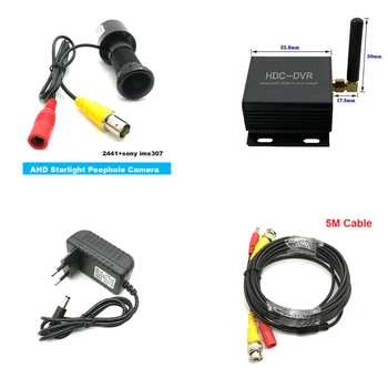 

CCTV Door Eye 2MP/1080P AHD 180° Mini Peephole Camera with Wi-fi P2P H.265 1080P Mini DVR Door Hole 0.0001Lux Camera System Kits