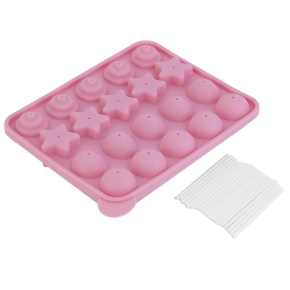 

Silicone Cake Mold Chocolate Cookie Lollipop Pop Mould Mold Tray Decorating DIY Cake Tools