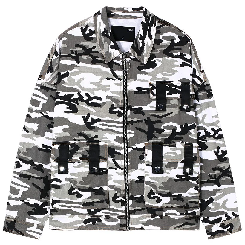 Militar standard Promotion куртка-бомбер для мужчин, Pinli продукт, сделанный осенью, новая мужская куртка с отворотом с принтом, пальто B193204057