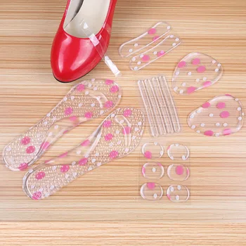 

6PCS/sheet Silicone Insoles Insert Anti Slip Gel Pads Forefoot Protector Heels Rubbing Shoe Cushion Pads