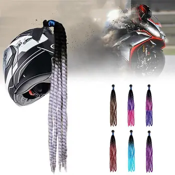 

Motorcycle Gradient Ramp Helmet Braids Wig Twist Braid Motocross Motorbike Off Road Moto Decoration Crochet Braids Punk Style