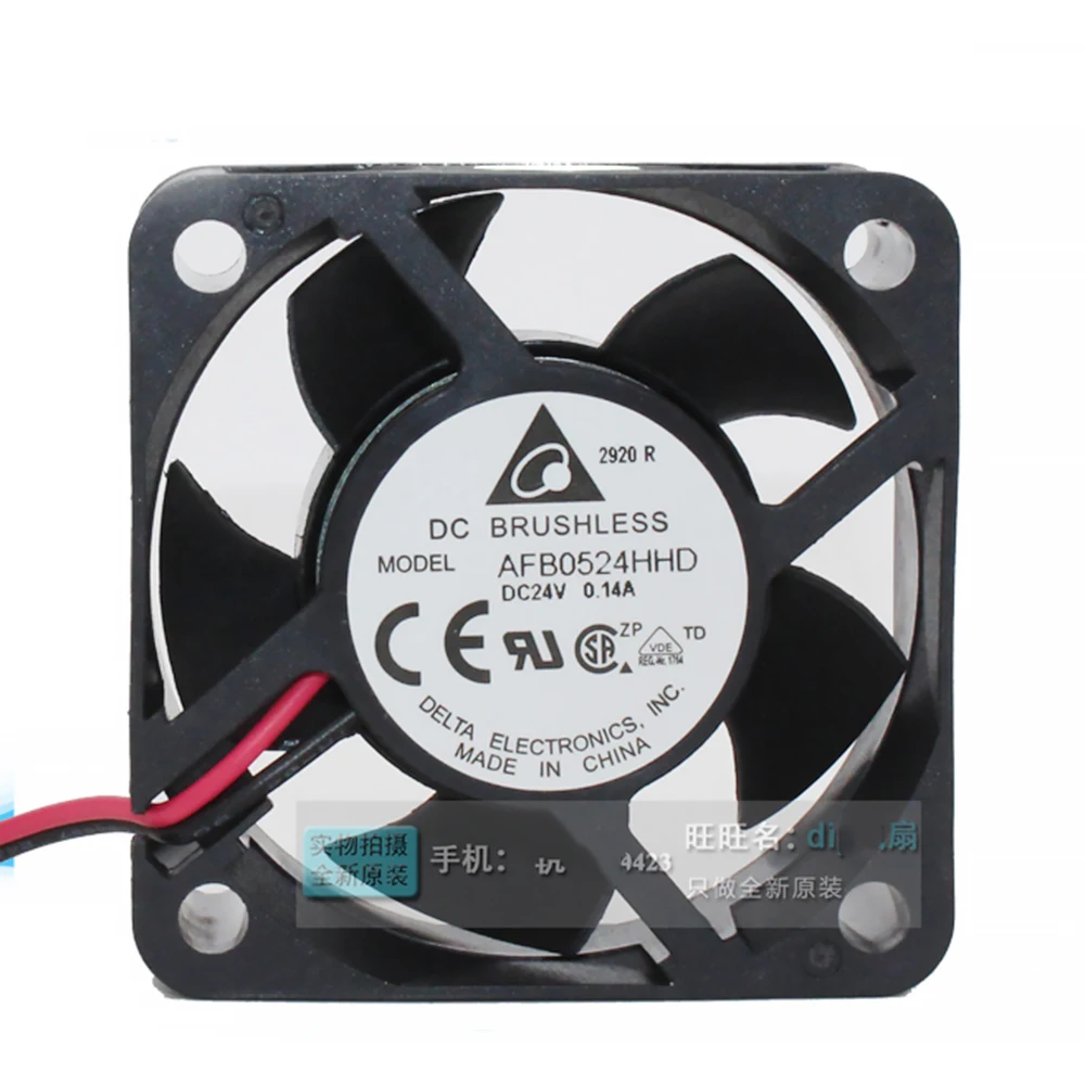 

New For Delta AFB0524HHD 50mm 5020 5CM dual ball bearing DC 24V 0.14A IPC inverter cooling fan 50*50*20mm