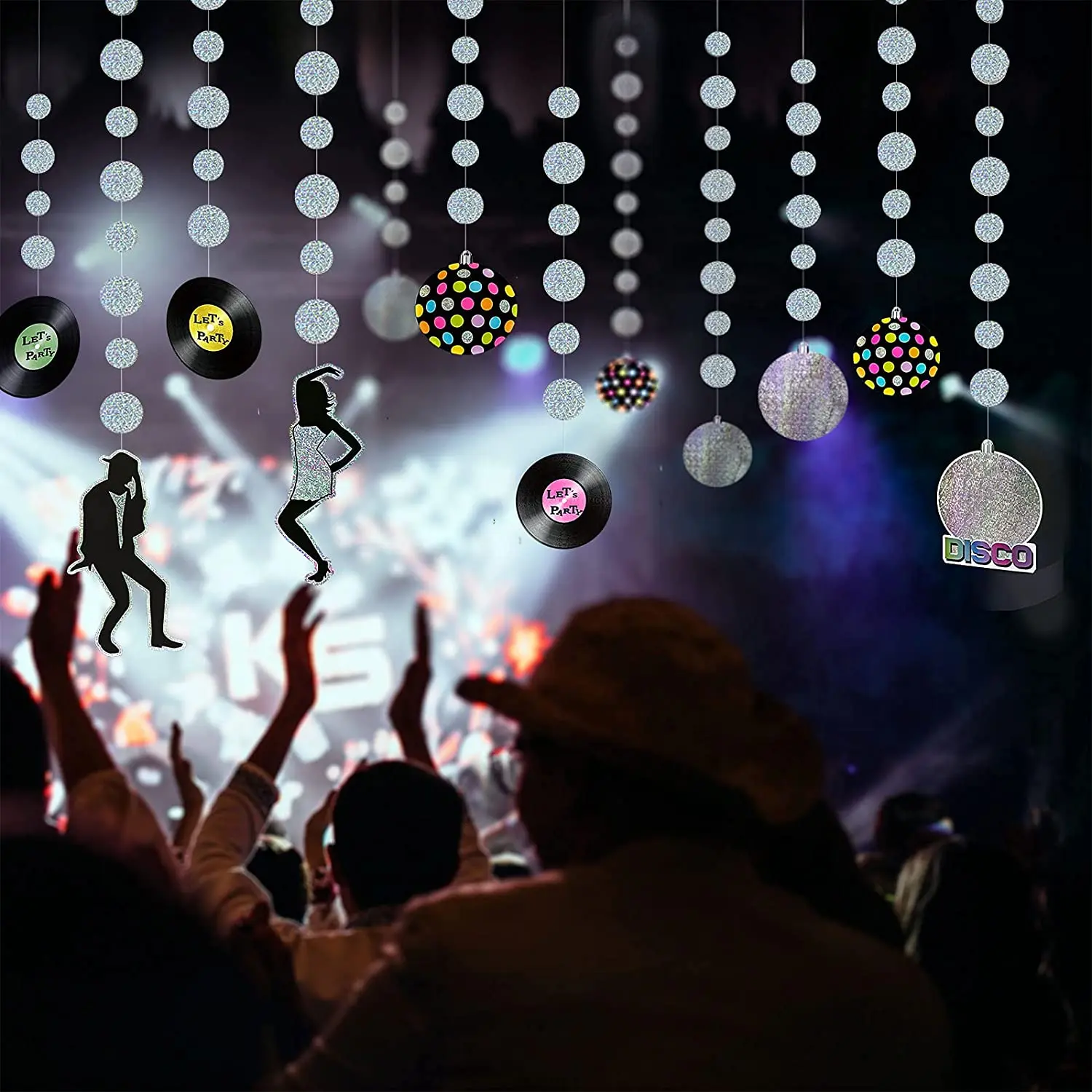 Decoración dos Anos 60, 70 e 80: Como Criar uma Festa Autêntica com as  Guirlandas de Discos Retro, image size:1500x1500