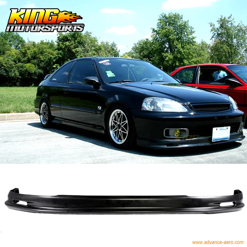 Подходит для 99 00 HONDA CIVIC MUGEN STYLE передний бампер губа спойлер BODYKIT уретан|bumper lip