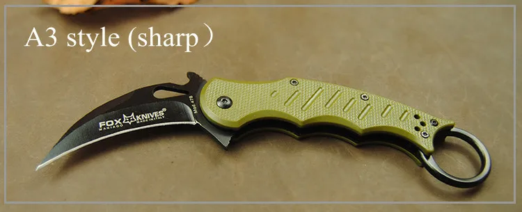 Karambit army green claw knife high quality folding knife tactical hunting self-defense multi-function machete