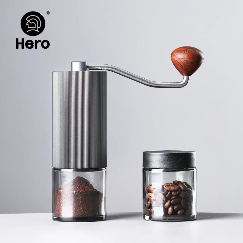 Ручная кофемолка HERO из нержавеющей стали S02 портативная ручная мини-кофемолка |