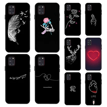 

Fashion Black Silicon Case For Samsung A31 Case Anti-knock Cover For Samsung M31 A01 A21 A11 A41 A70E A91 A91 A 31 Cases Capa