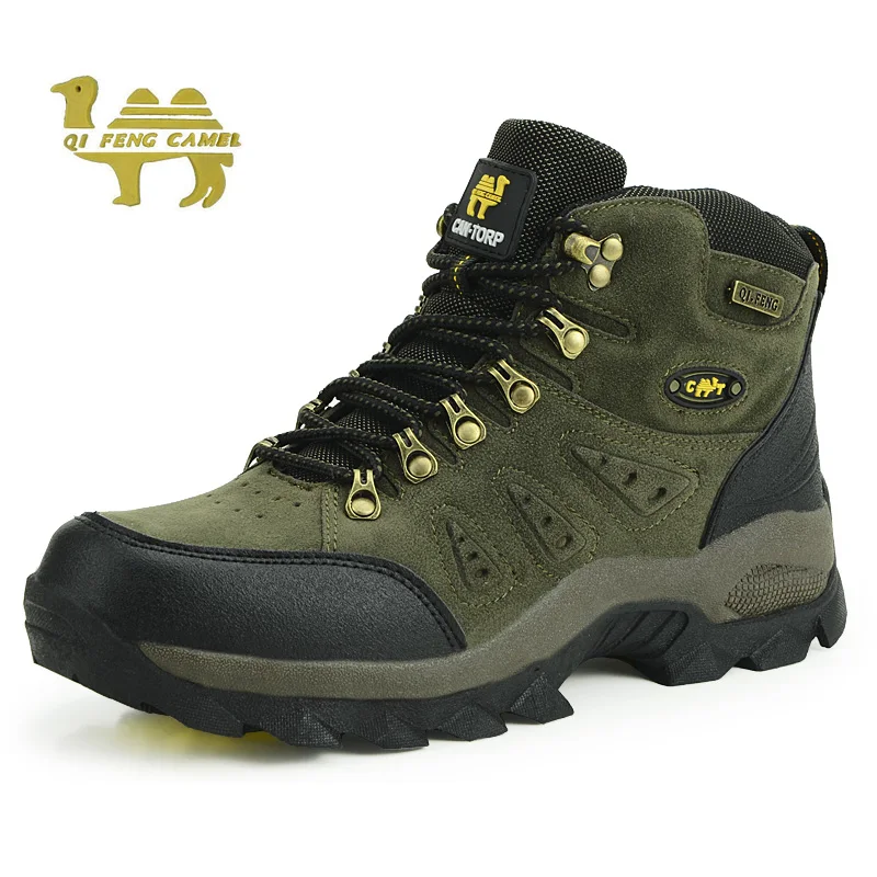 

Hiking Shoes Men High Quality Hunting Shoes Gray Green Training Hiking Footwear Men Warm Climbing Mountain Sneakers Male