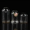 1Pc 1:12 Dollhouse Miniature Decor Flower Display Glass Display Bell Jar with Base Dollhouse Decoration Accessories 3