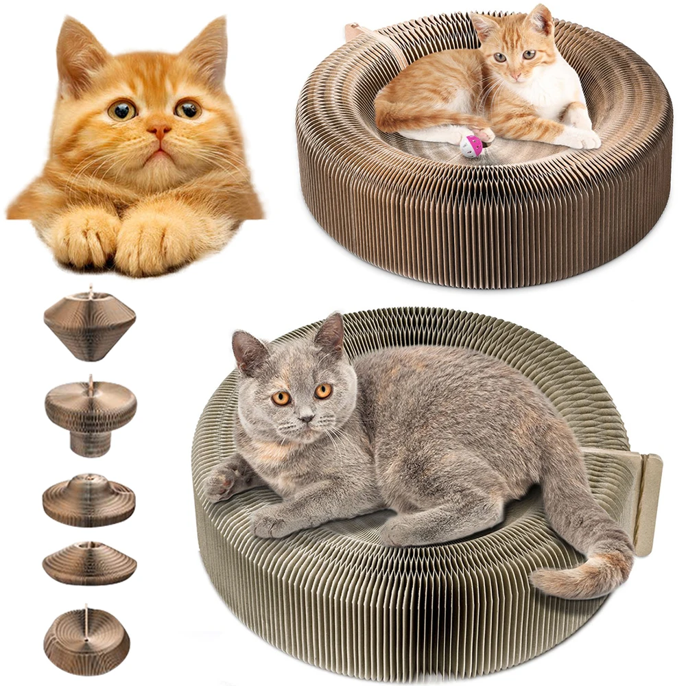 

Cats Bed Pet Accordion Scratching Board Scratcher Cats Funny Toy Board Cats bed Cats Funny Toy Pet Training Tool D35