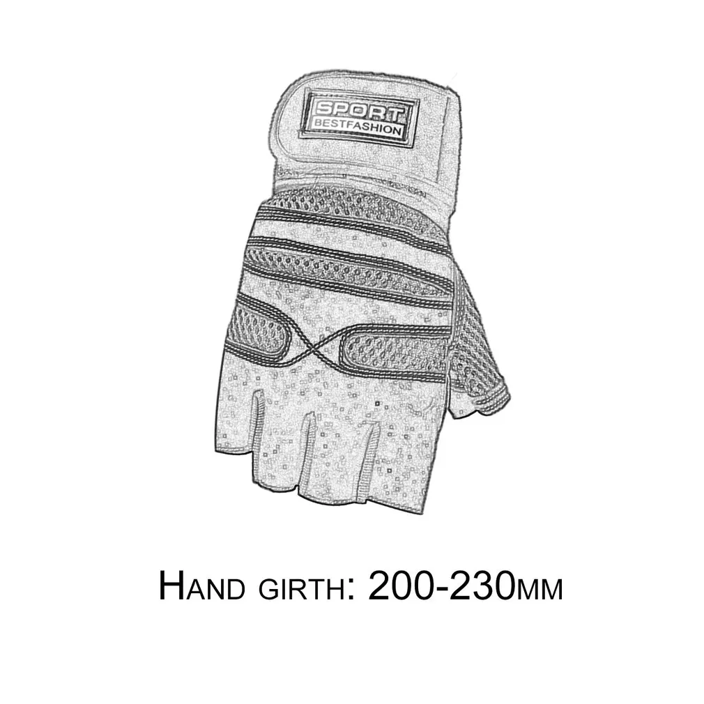 1 Pair Half Finger Gym Gloves Non-slip Breathable for Sports Fitness Training Weight Lifting Summer Riding Wrist Support Bracer