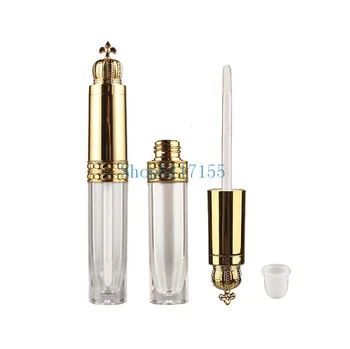 

2020 New Luxury Gold Crown Empty Lip Gloss Tube Clear Lipgloss Refillable Bottles Containers 8ML Gold Lip Gloss Tubes Packaging