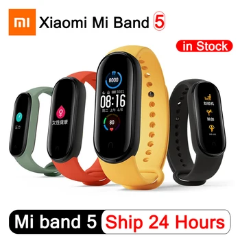 

Xiaomi Mi Band 5 Smart Bracelet Mi Band 5 Smart Watch 4 Color Touch Screen Fitness Heart Rate Sleep Monitor Waterproof Watches
