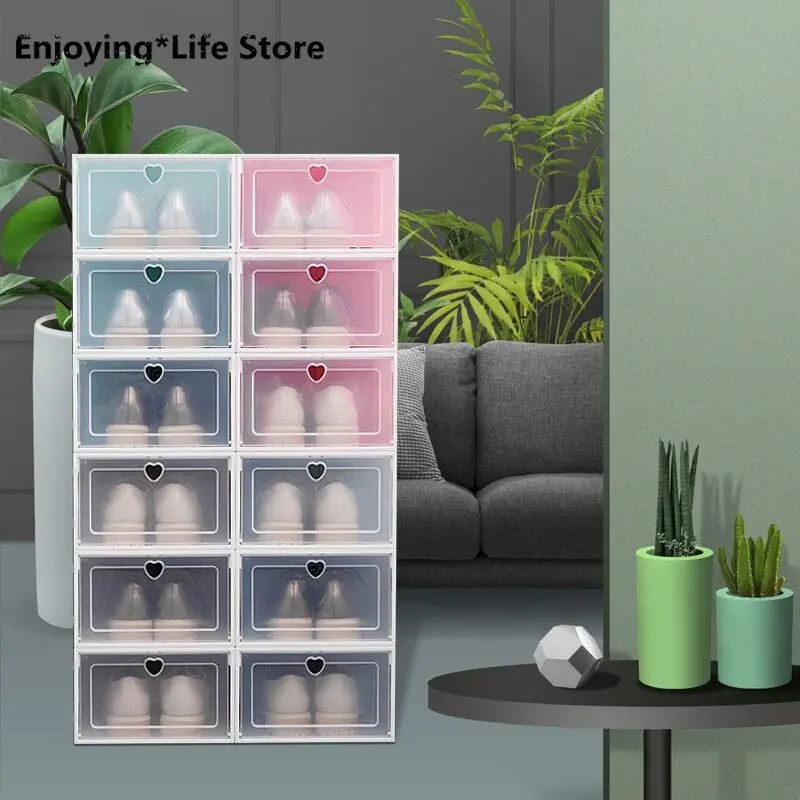 6PC/Set Home Shoes Storage Box Sports Shoes Flip Flop Organizer Multifunction High Heels Collect Bathroom Doorway Container Case welly 1 24 benz 300sl car model metal vintage sports car simulation alloy benz toys car model hobbies collect ornaments toy gift