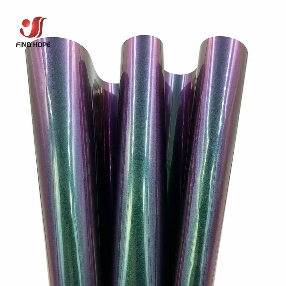 PU Chameleon Color Change HTV Hologram Aurora effect Heat Transfer Vinyl Hot Press Iron On Easy To Weed TShirt bag 30*25cm/50cm