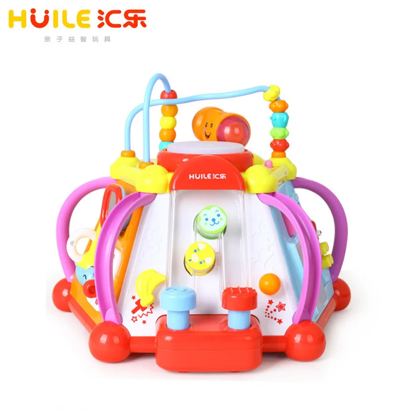 

Huile toys Happy Little World 806 Children Baby Early Childhood Learning Multi-functional Educational Game Table 0-3-Year-Old