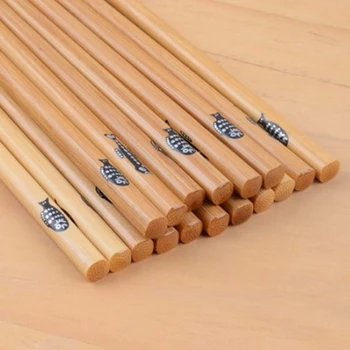 

Five Pairs Creative Fish Fresh Chinese Style Bamboo Chopsticks Creative Travel Portable Household Dinnerware