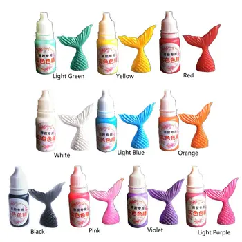 

10 Colors UV Resin Solid Pigment Kit 10ml Non-Toxic Epoxy Resin Liquid Colorant Dye Soap Jewelry Making Tools Art Crafts