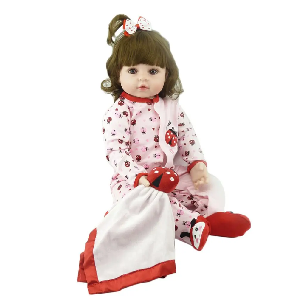 Новорожденный 48 см/60 см силиконовая кукла bebe Кукла реборн милая плюшевая игрушка девочка дарит ребенку лучший подарок на Рождество и день рождения ребенка