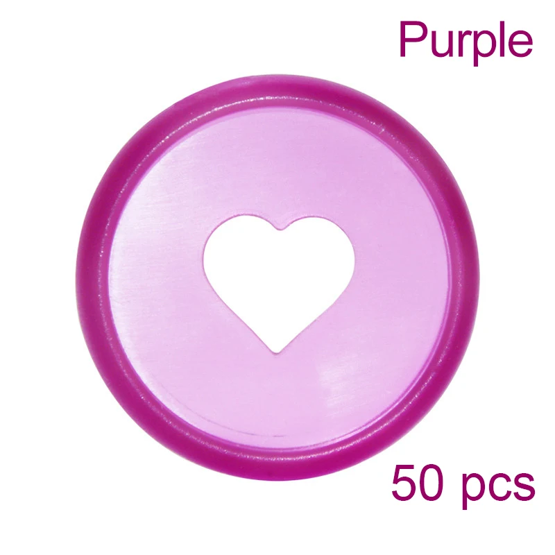 Pueple 50 pcs 50 шт конфетного цвета диск с изображением сердца, связывающие кольца для диска, блокнот, связывающие кольца для Happly планировщик для скрапбукинга, аксессуары 28 мм - Цвет: Pueple 50 pcs